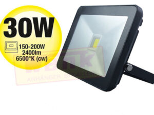 Strahler LED NOSER 30W 2400lm schwarz IP65 schwarz Alugehäuse