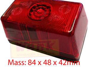 Positionsleuchte ARA rot Mass:84x48x42mm