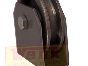 Drahtseilrolle/Umlenkrolle D:80mm Stahl roh