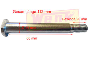 Lagerbolzen M12 D:14mm GL:112 zu BPW Handbremshebel