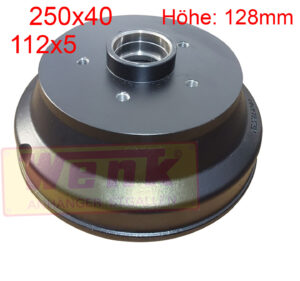 Bremstrommel BPW S2504-7 250x40 112x5 H:128mm