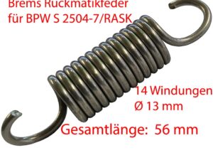 Rückmatikfeder BPW Länge:56mm 14-Windungen