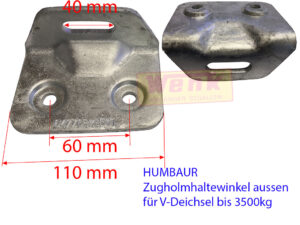 Zugholmhaltewinkel aussen für 3500kg HUMBAUR