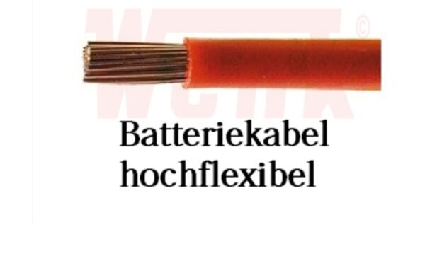 Batteriekabel/Anlasserkabel 16qmm rot hochflexibel