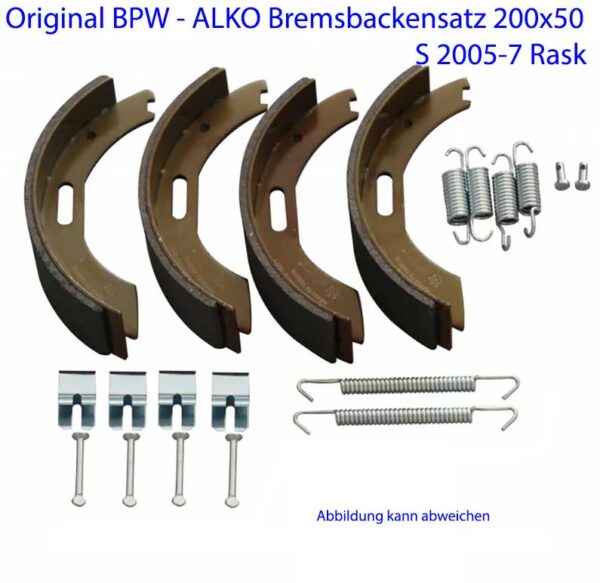 Bremsbackenset BPW 200x50 S2005-7 RASK