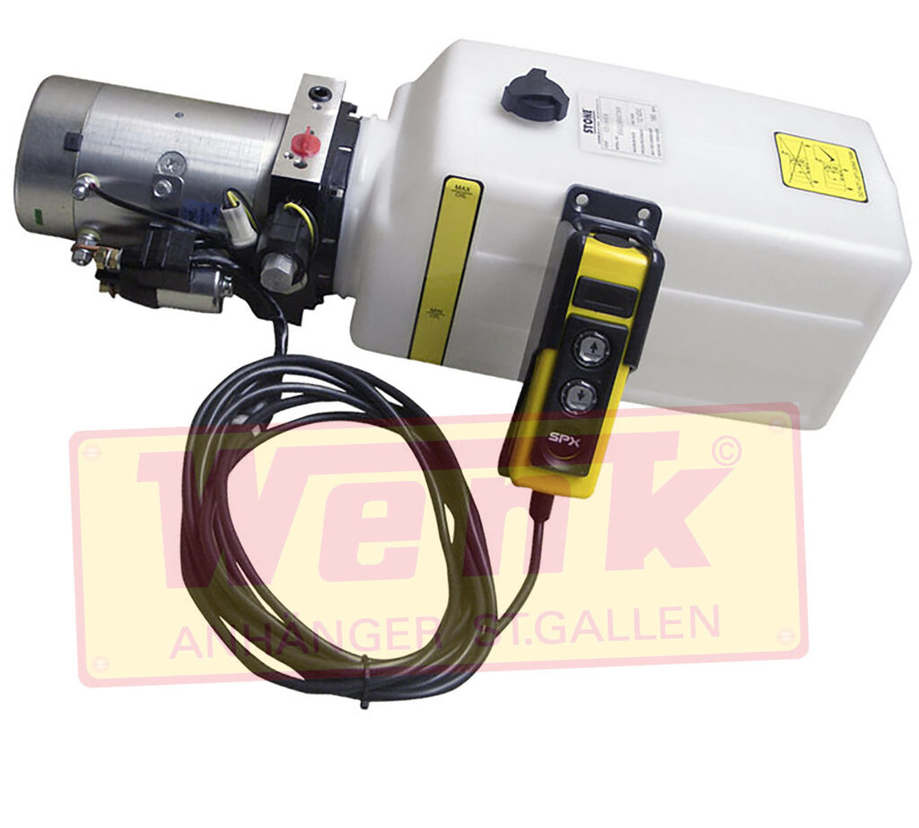 Elektrohydraulikaggregat 12V 7Lt 3.1ccm Förderleistung