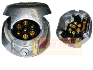 Steckdose 7-pol.12V Metall mit NSL-Abschaltung