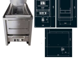 KSF L8V Profi-Gasfritteuse mit einem Becken
