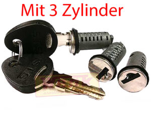 Schloss 3 Zylinder plus 2 Schlüssel