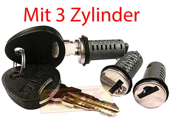 Schloss 3 Zylinder plus 2 Schlüssel