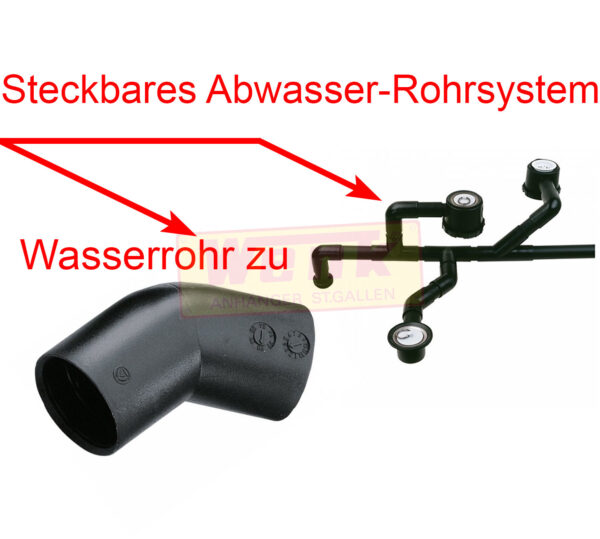 Ablaufrohr Winkel 45? D:28mm schwarz