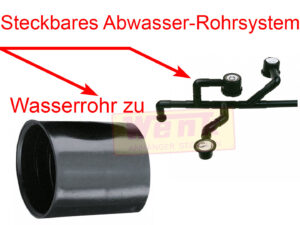 Muffe zu Ablaufrohr 28mm schwarz