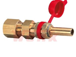 Gas-Steckkupplung A=Steckkupplung E=Ermeto