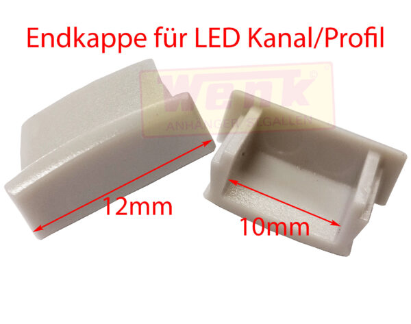 ENDKAPPE PVC zu LED-Kanal/Profil
