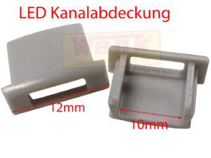 ENDKAPPE PVC zu LED-Kanal/Profil mit Kabeldurchführung