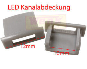 ENDKAPPE PVC zu LED-Kanal/Profil mit Kabeldurchführung