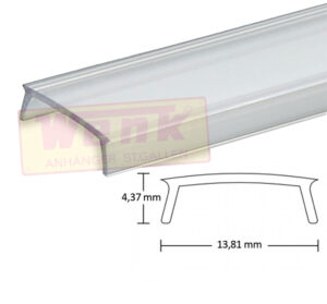 Abdeckung transparent zu LED-Kanal 200cm