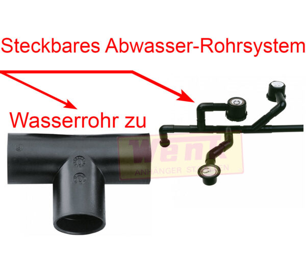 Ablaufrohr T-Stück 28mm schwarz