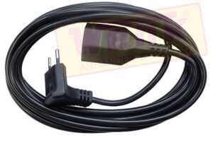 Verlängerungskabel TD 3m schwarz mit Winkelstecker