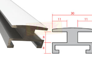 Alu-Stützenprofil Mitte (eckig)