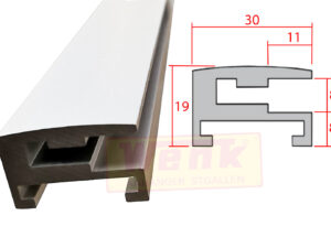Alu-Stützenprofil End (eckig)