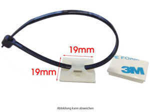 Montagesockel für Kabelbinder weiss selbstklebend