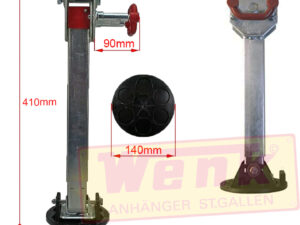 Stützfuss/Hubstützeschwenkbar 500kg L:410mm Hub:180mm ALKO