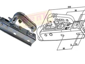 Kugelkupplung ALKO AK7V-D vierkant50mm Loch:10.5mm 750/75kg