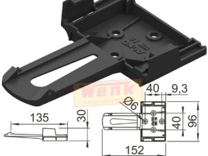 Radkeilhalter HA 10K Kunststoff schwarz