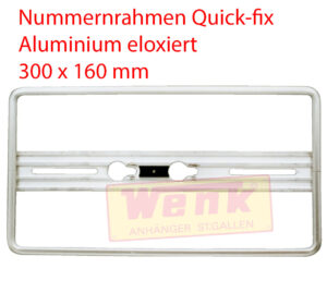Nummernrahmen Quick-Fix 30x16cm silber