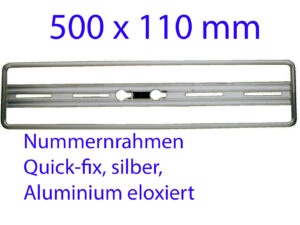 Nummernrahmen Quick-Fix 50x11cm silber