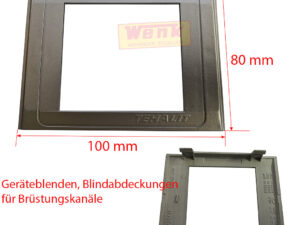 Blende/Blindabdeckung für Brüstungskanäle