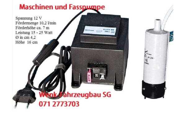 Maschinen-und Fasspumpe 12V