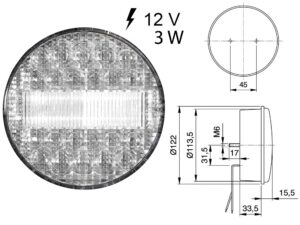 Rückfahrleuchte LED JOKON W730 D:122mm