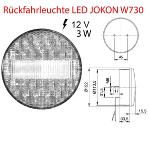 Rückfahrleuchte LED JOKON W730 D:122mm