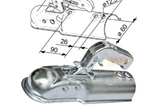 Kugelkupplung AK7-B RD:60mm 750kg/75kg
