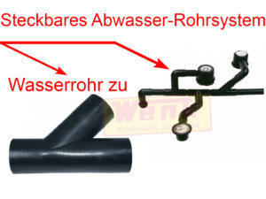 Y-Stück Durchmesser2.8cm schwarz