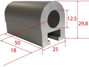 Scharnierlager Alu 50x25x29mm