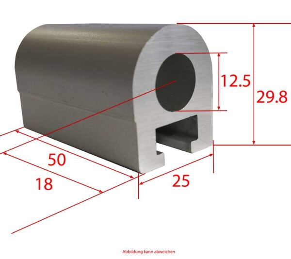 Scharnierlager Alu 50x25x29mm