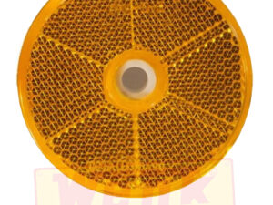 Rückstrahler gelb 60mm 1-Loch