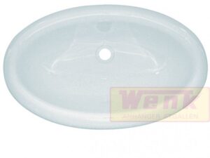 Einlegemulde oval weiss PVC
