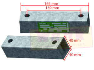 Distanzstück-Set ALKO 40mm LA:130mm Auflaufvorrichtung/Deichsel