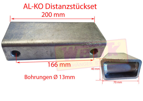 Distanzstück-Set ALKO 70mm LA:166mm Auflaufvorrichtung/Deichsel