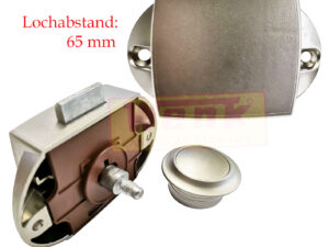Druckschloss PUSHLOCK vernickelt matt