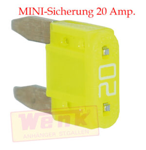 MINI-Sicherung 20 Amp. gelb