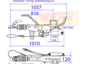 Auflaufeinrichtung KNOTT KRV35-A GF 2700-3500kg