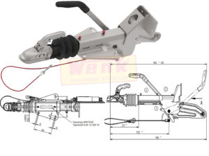 Auflaufeinrichtung KNOTT KF30-E GF 2500-3000kg V-Deichsel
