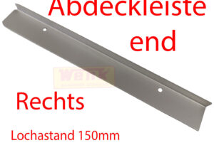 Alu-ABdeckleiste end rechts zu Glasträger