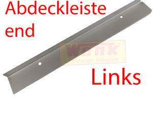 Alu-Abdeckleiste end links zu Glasträger