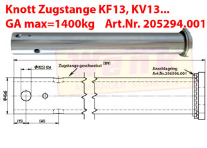 Zugstange KNOTT KF13 KV13